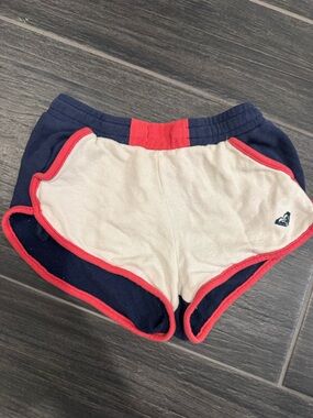 Roxy Navy and Cream terry shorts with Trim